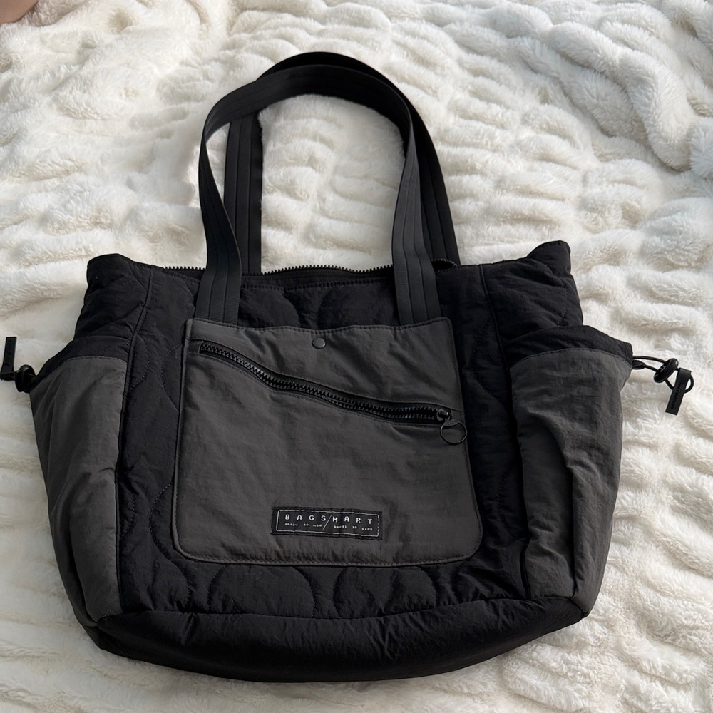 Stylish Black and Gray Tote Bag